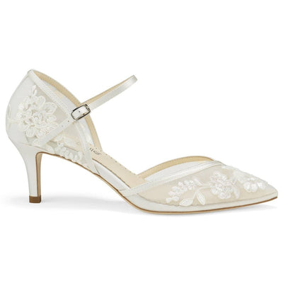 Candice Lace Wedding Heels in Ivory by Bella Belle Shoes