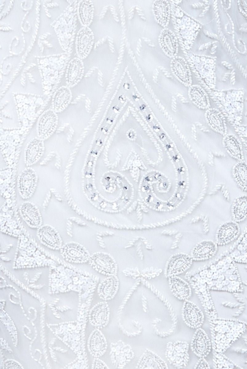 Carnaby 1920s Wedding Maxi Gown in White