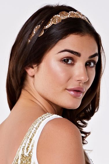 Eliza Flapper Headband in Gold
