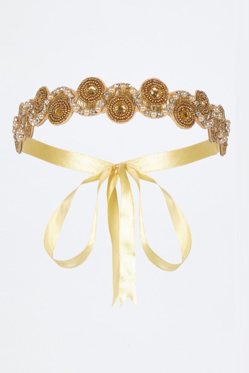 Eliza Flapper Headband in Gold