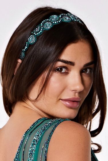 Eliza Flapper Headband in Teal