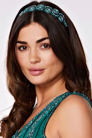 Eliza Flapper Headband in Teal