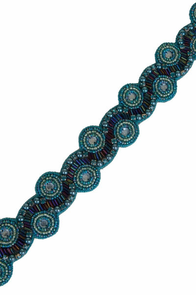Eliza Flapper Headband in Teal