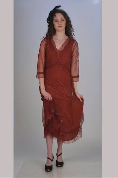 Somewhere in Time Dress CL-509 in Paprika by Nataya