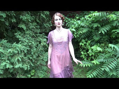 Alexa 1920s Flapper Style Dress AL-283 in Mauve by Nataya