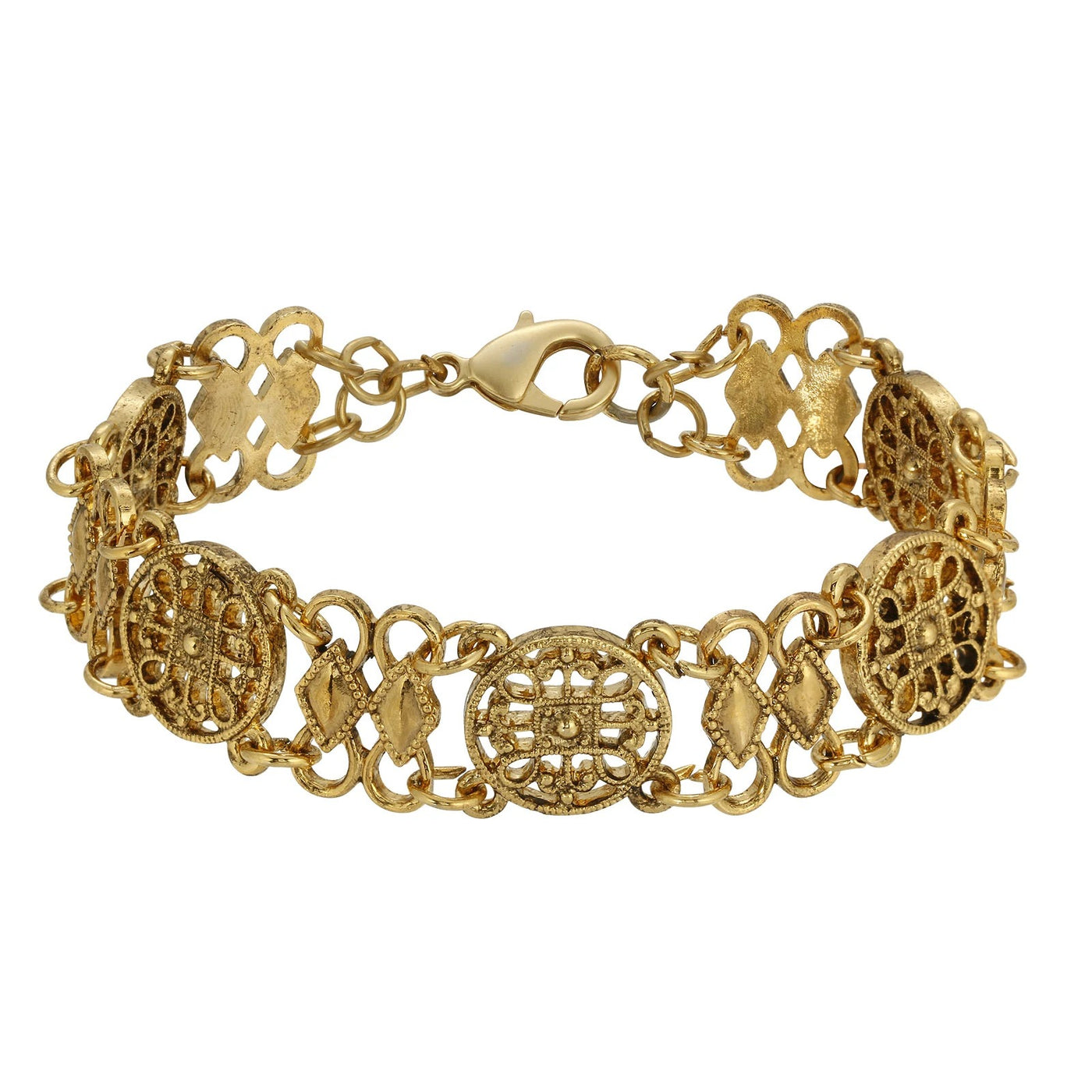 meso-round-intricate-filigree-link-bracelet