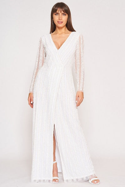 Rosie Gatsby Style Maxi Dress in White