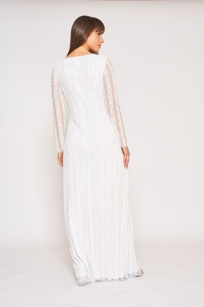 Rosie Gatsby Style Maxi Dress in White