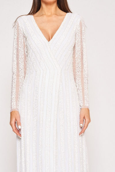 Rosie Gatsby Style Maxi Dress in White