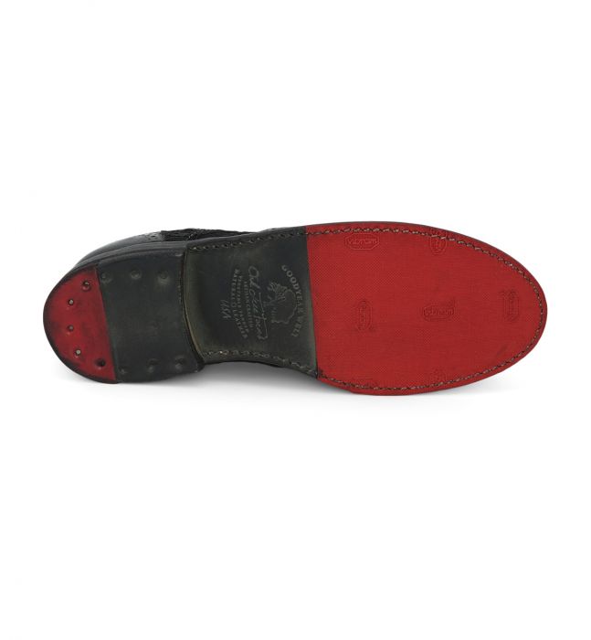 Maude Wing-Tip Riding Shoes in Black