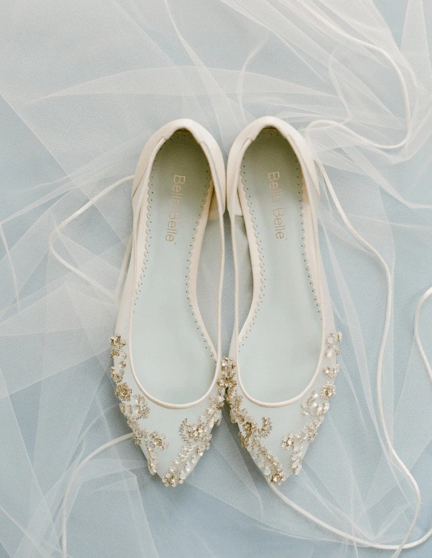 Willow Vintage Inspired Bridal Flats by Bella Belle Shoes